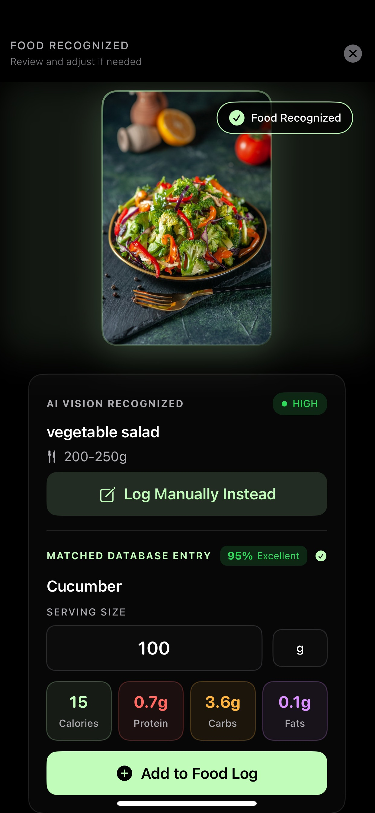 AI Food Recognition